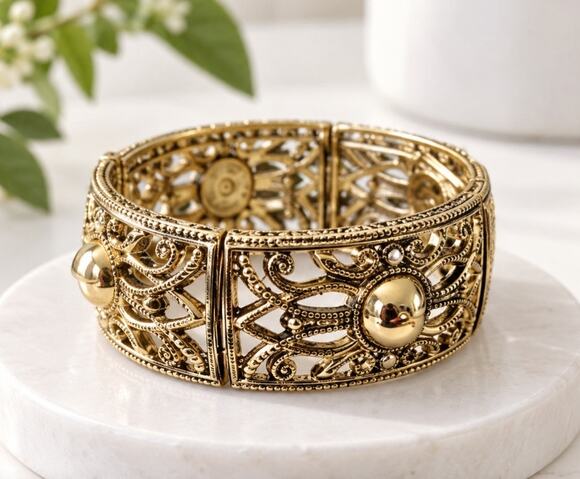 Sonoma Jewelry - Sonmoa Scroll Antique Gold Bracelet New